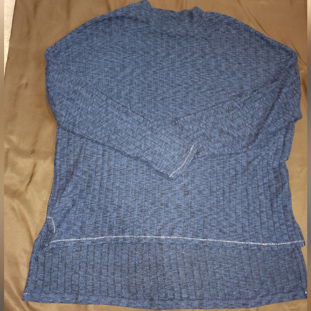 Juicy Couture LX Navy Long Sleeve High Low Shirt